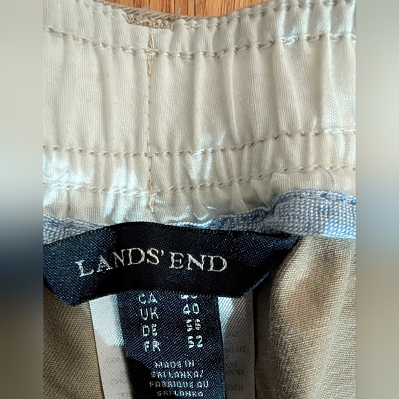 Lands' End Men's Sage Green Elastic-Waist Chinos - Picture 3 of 5